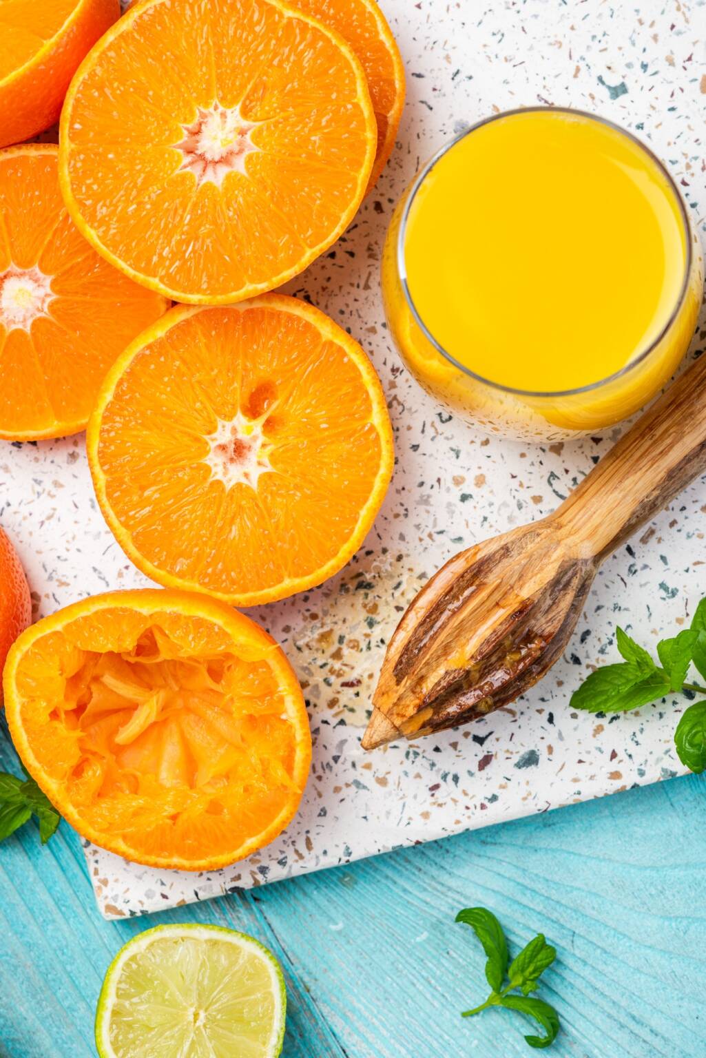 Fresh Refreshing Orange Juice. Hand Squeezed Homemade Orange Juice