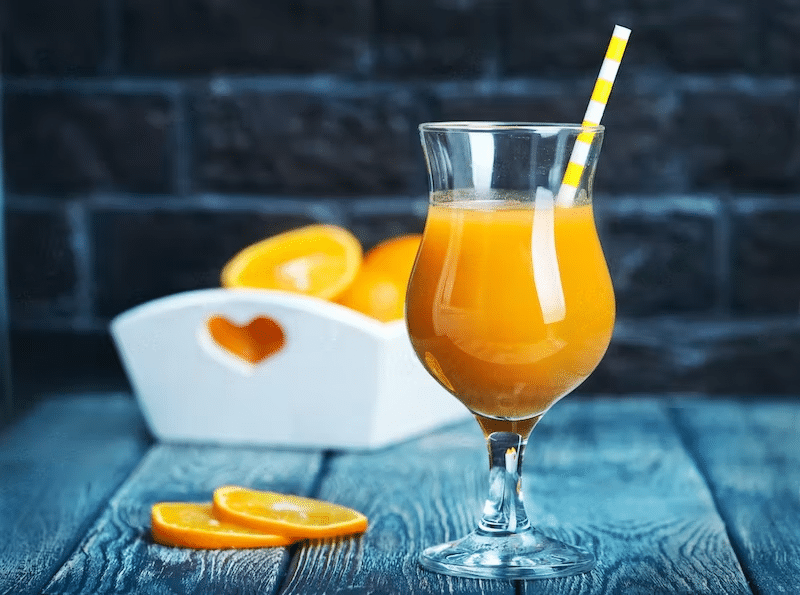 Fruits Can Mix In Orange Juice